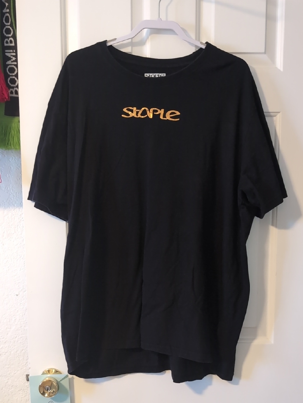 Staple Black T-Shirt with Gold Script Logo